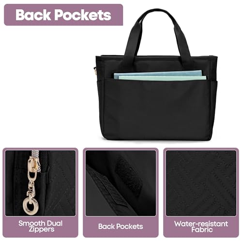 Teamoy Journal Supplies Storage Case, Journaling Supplies Planner Bag, Travel Organizer Holder for B5 Notebooks, Pens, and Journal Accessories, Black - Image 3