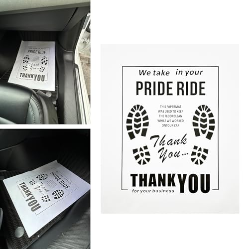 Qurbuns 30 PCS Car Paper Floor Mats, Disposable Kraft Paper