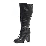 weitschaftstiefel xl günstig Absatzhöhe: 9 cm XL-Stiefel mit hohem Absatz für breite Waden - Modell Kamilla (Schwarz, eu_footwear_size_system, adult, numeric, medium, numeric_40)