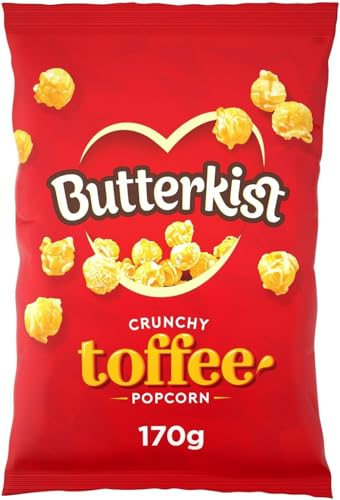 Butterkist - CRUNCHY TOFFEE popcorn 170g - 105 Calories Per Serving - Gluten Free No Artificial Colours or Flavours Suitable for Vegetarians