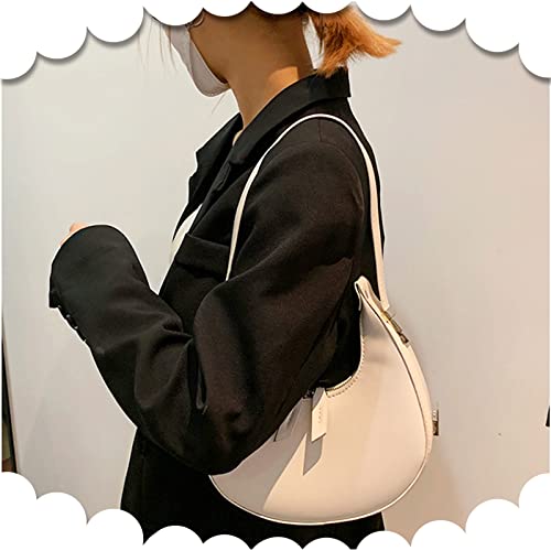 Underarm Bag, Leather Shoulder Bag, Vegan Handbags for Women Travel, Work, Vacation(White)4