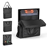 Fizentia Bag for Portable Solar Panel 100w 200w,Waterproof Solar Panel Carrying Case Compatible with Jackery Solarsaga,Padded Travel Solar Protector Case with Accessory Pocket