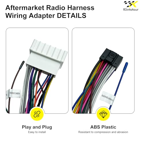 Aftermarket Radio Wiring Adapter Compatible with Hyundai 2006-2008/Kia 2005-2008, 16Pin Android Car Stereo Harness with SWC Reverse, Fits for Accent Azera Elantra Optima Rio Rondo Sedona by Klintotour - Used condition - Image 7