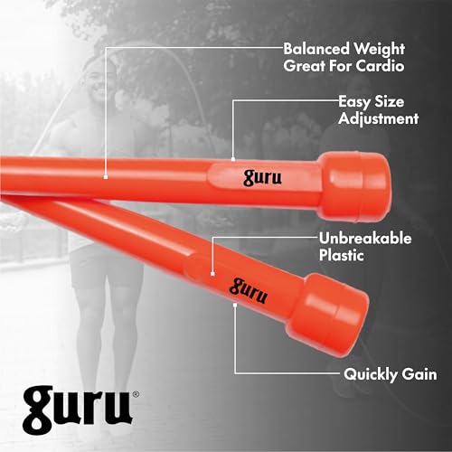 Image of GURU Skipping Rope, Adjustable Jumping Rope For Men & Women & For Kids Ideal For Gym /Exercise Rope For Workout