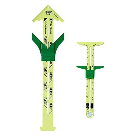 Onerbuy T-Shaped Sliding Gauge Sewing Measuring Ruler Tool No Hassle Triangles Gauge Handy Hem Gauge, Seam Allowance, Buttonhole Spacer and Circle Compass Cover