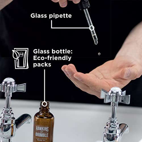 Hawkins & Brimble Beard Oil 50Ml 1.69 Fl Oz - Quickly Absorbs, Strengthens & Supports Growth | With Acclaimed Signature Scent #TOP7