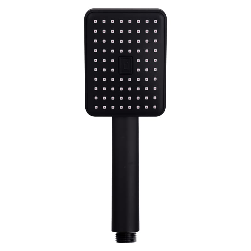 Pommeau de douche noir haut de gamme à effet pluie et technologie de pression