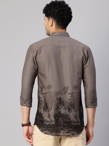 Image of Majestic Man Stylish Ombre Print Pure Cotton Casual Shirt for Men