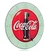 Mark Feldstein & Associates Coca Cola Bottle Round Vintage Red Button Logo 12 x 12 Glass Wall Clock