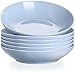 LOVECASA Serie Sweet Servizio di Piatti in Porcellana, Set di Piatti Profondi, Piatti Fondi in Porcellana per 6 Persone, 21CM 550ML, per Primi, Zuppa, Pasta, Insalata, Viola Chiaro