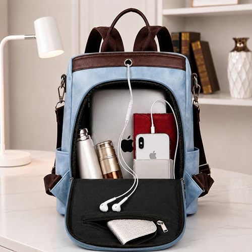Image of VISMIINTREND Backpack Bags for Women | Rakhi Gift for Sister | Vegan Leather Laptop Bag for Women Office, Backpack for College, Daily Travel Bagpack - Rakshabandhan Gift For Sister