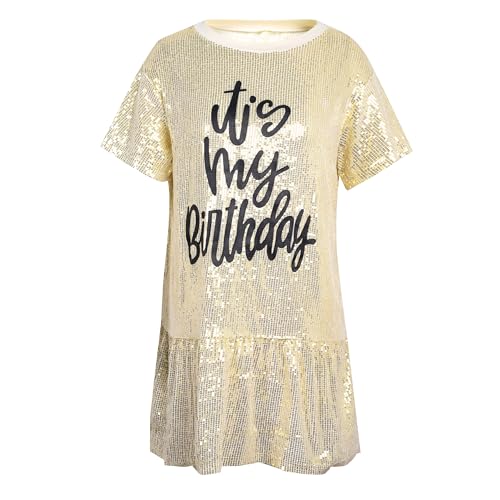Image of FLOYU Women Sequin Birthday Dress It's My Birthday Dresses Sparkly Party Tops Sexy Birthday Outfits