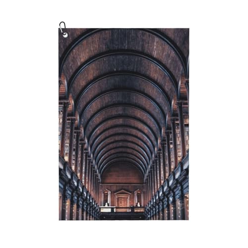 Hcyyaohp Trinity College Library Dublin Golf Towel 16x24