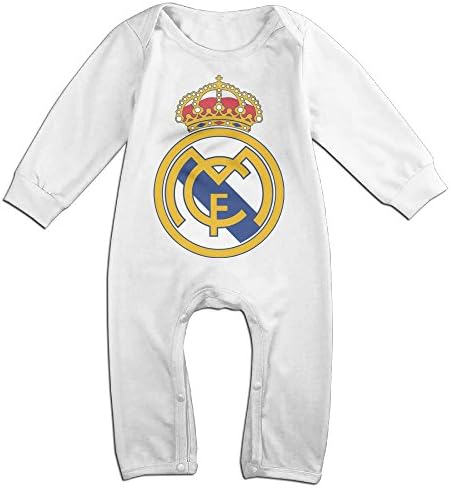Cute Real Madrid Logo Customized Romper For Toddler White