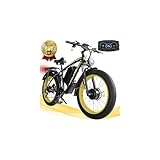 SMLRO Electric Dirt Bike, 5000W Peak 60V 25AH Dual Motor Ebike for Adult, 20MPH E- Bicycle with 24'/26' Fat Tire All Terrain, Front Suspension & Hydraulic Disc Brake,7-Speed Long Range