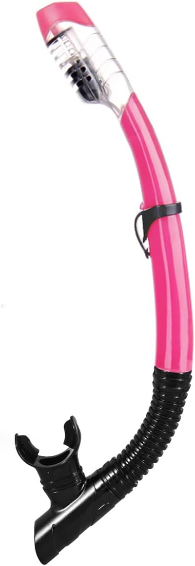 AQUA A DIVE SPORTS Dry Snorkel Easy Breath Diving Snorkel for Snorkeling Scuba Diving Freediving Swimming with Top Dry Valve and Food Grade Silicone Mouthpiece for Adult Youth (Black) : Sports & Outdoors