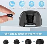 Replacement Ear Tips for AirPods Pro 3 (2025), Soft Memory Foam Eartips for AirPods Pro 3rd Generation, No Silicone Pressure, Anti-Slip Design, Fits Charging Case, 3 Pairs (M, Black) - Image 7