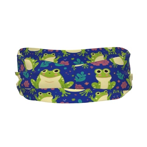 Boys Girls Green Frog Kawaii Art Sports Sweat Bands Boho Style Beauty Skinny Hair Band Headdress for Sports Fitness Shower3