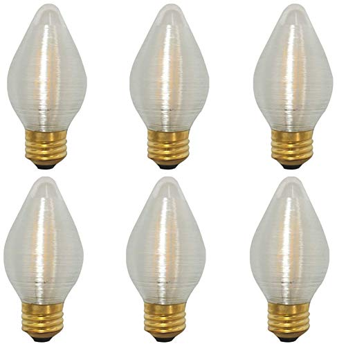 Royal Designs, Inc LB-9019-6 LB-9019-6 Royal Designs Silk Wrapped Torpedo Shaped Incandescent Light Bulbs, E12 Candelabra Brass Base, 130V, 40 Watts, Set of 6, 6 Piece
