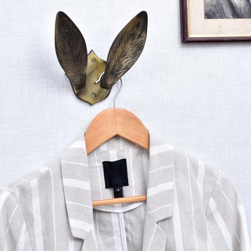 Image of IndianShelf Exclusive Aluminium Heavy Duty Decorative Vintage Wall Hooks for Hanging Coats, Jackets, Leash, Hat, Towel, Backpack, Purse, Handbag for Living Space Decor [Antique]