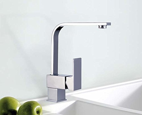 Spültischarmatur Küche Silber schwenkbar Wasserhahn Spültisch Mischbatterie Armatur Spüle Einhand Küchenarmatur Einhandmischer Küchenspüle