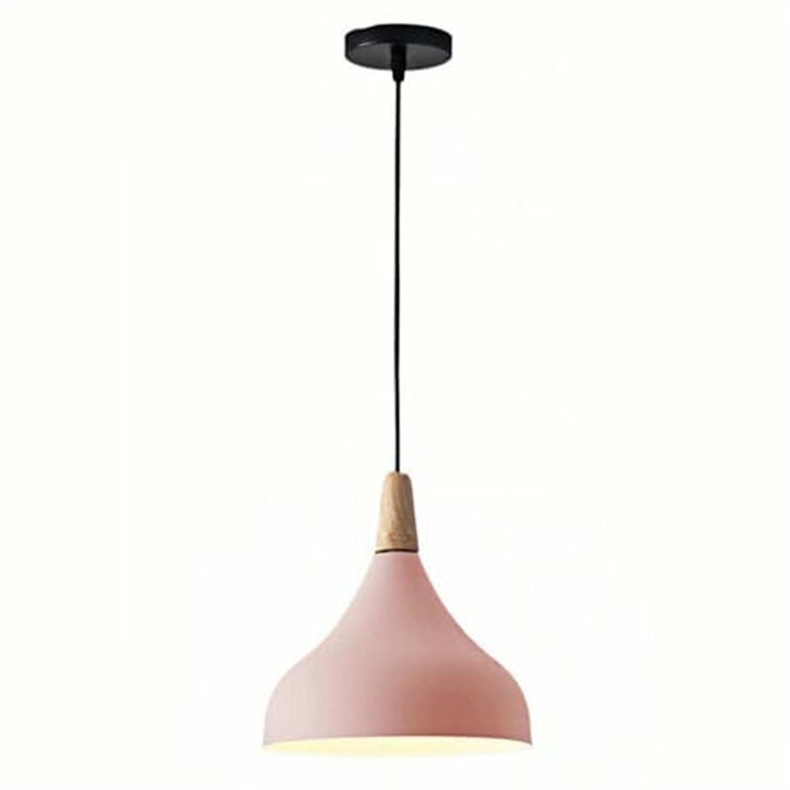 KBUUKYYXouy Nordic One Head Macaron E26 Pendant Lamp Chandelier Hanging Lighting Ceiling Fixture for Kitchen Dining Room Living Art(Pink)