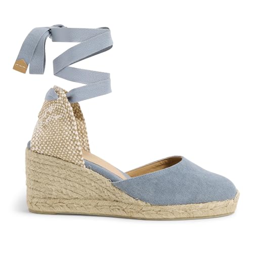 CASTANER Women's Carina 60mm Wedge Espadrille Sandal, Citadel, 5