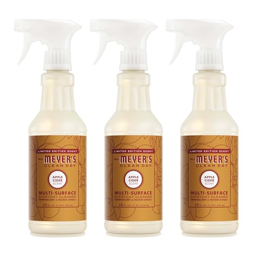 Image of MRS. MEYER'S CLEAN DAY Multi-Surface Everyday Cleaner, Apple Cider Scent, 16 Fl Oz Bottle - 3 Pack