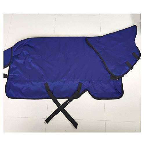 Manta De Caballo Impermeable Y Transpirable Invierno Más Terciopelo Algodón Caballo Bufanda Combinación Alfombra(Size:145cm)