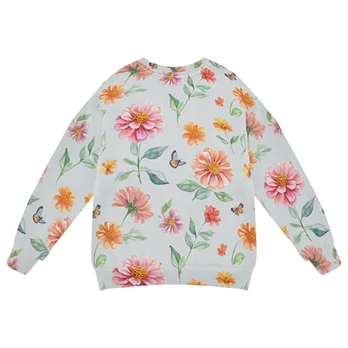 JUNZAN Sweet Zinnia Grey Big Boys Pullover Hoodie Fleece Tops Clothing Shirts Camping 4T2