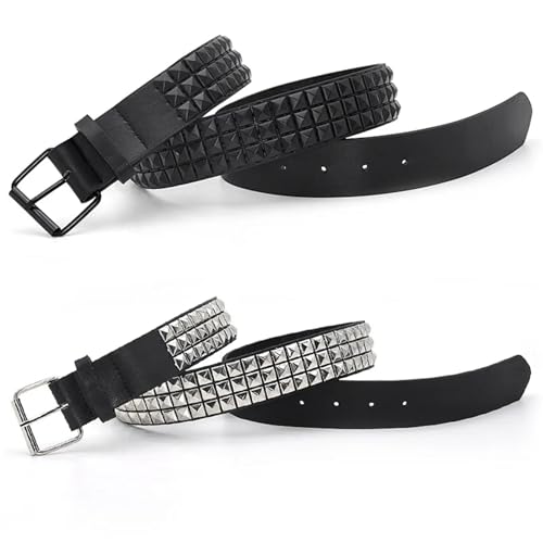 Rivet Belt Men&Women's Studded Belt Punk Rock With Pin Buckle Drop2