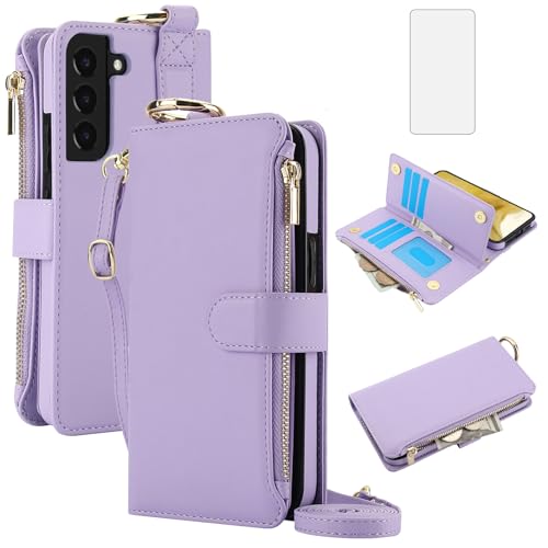 Étui en cuir Asuwish pour Samsung S22 avec finitions haute résistance