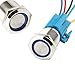 Produktbild CESFONJER LED Beleuchtet Drucktaster, Selbstsperrender Latching Drucktastenschalter, IP67 LED-Taster, LED Druckknopf für Auto mit 23cm Kabel Kit für 19mm 3/4"Montagebohrung 12V Power (Blau)