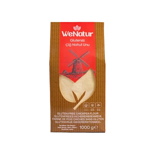 WeNatur Harina de Garbanzo – Natural, Rica en Proteínas, Sin Gluten y Perfecta para Pan, Repostería y Recetas Vegana 1000 g
