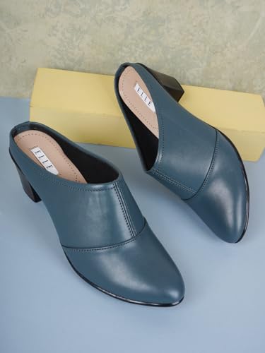 Image of ELLE Women's Slip-On Block Heel Mules
