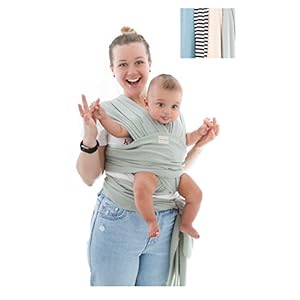 Baby Sling Wrap Premium Carrier Newborn to Toddler | Safety Tested | Nursing Cover | Soft Stretchy Carrier | One Size…