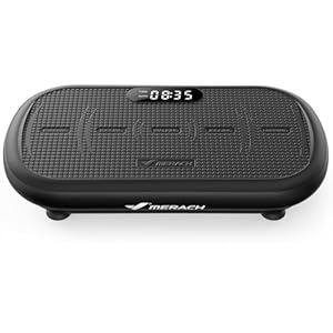 MERACH Vibration Plate Exercise Machine, Vibration Plate 440 Lbs Capacity, Bluetooth and Silicone Pedal, Stimulate Deep Fat, Vibration Plate for Lymphatic Drainage, Vibrating for Weight Loss