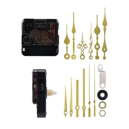 Sangtai 6168 2 Pack High Torque Clock Movement with 5 Pair Gold Clock Hands, Wall Clock Replacement