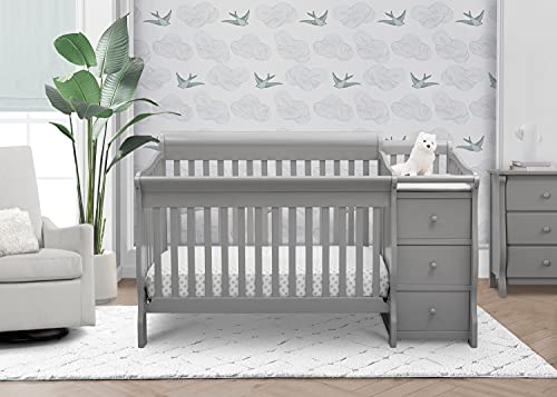 Delta Children Princeton Junction Convertible Crib N Changer, Grey #TOP1