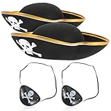 Chapeau de pirate pour cosplay : parfait pour les fêtes d'halloween, les soirées déguisées, les fêtes sur le thème des pirates, les jeux de déguisement pour enfants et plus , chapeau de capitaine