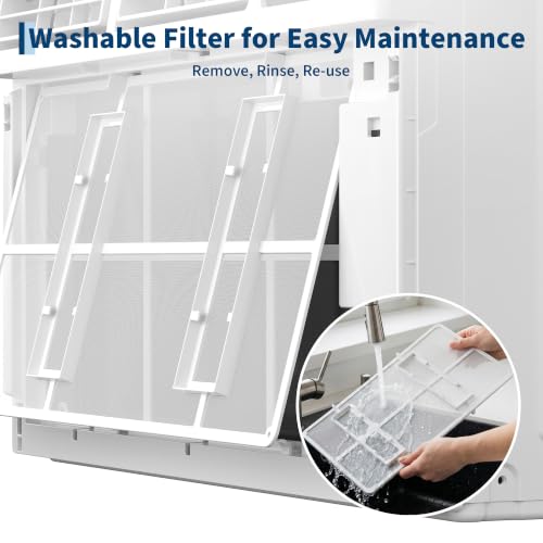 Image of GarveeHome 8000 BTU Window Air Conditioner, Cools up to 350 Sq. Ft | Window AC Units with Remote Control, 3 Cooling & Fan Speeds, Quiet Operation, LED Digital Display, Ideal for Bedroom