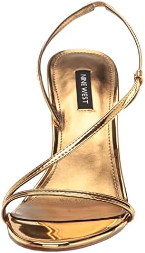 NINE WEST Women's ISAW3 Heeled Sandal, Bronze, 7.5 | Image 1