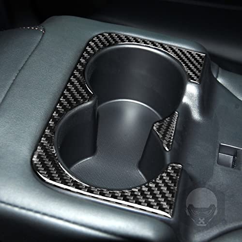 Cubierta de portavasos trasero de fibra de carbono para auto miniatura 4