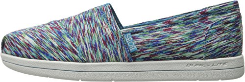 Skechers BOBS from Skechers Women's Super Plush Flat, Blue/Multi, 6 M US