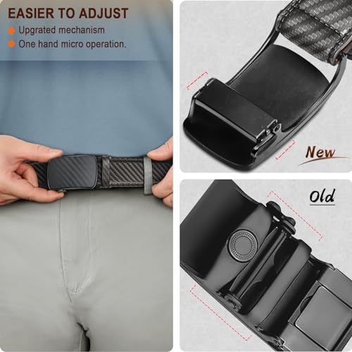 Image of BULLIANT Men's Ratchet Belt Nontrimmable-Click Belt Adjustable for Men Gift Lightweight 1 3 /8 inch
