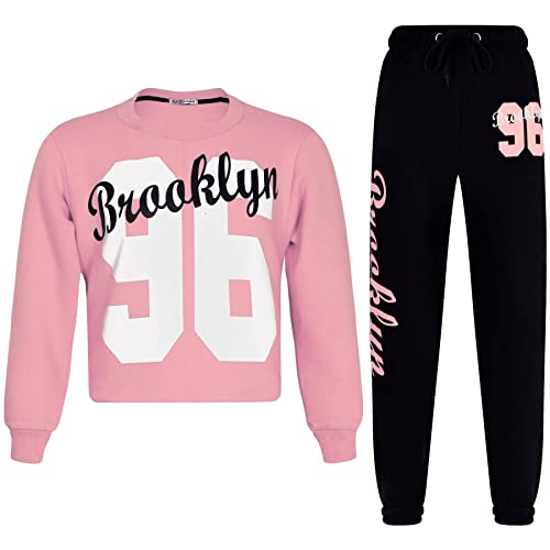 A2Z 4 Kids Filles Sweat Suit Survêtement Sweat Pants 2 Pièces Costume De Salon Régler - T.S 315 Baby Pink 9-10 Cover