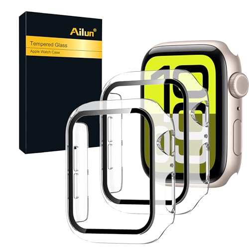 Image of Ailun for Apple Watch SE 2022 /SE 2020 /Series 6 /Series 5 /Series 4 [44mm] Screen Protector,Hard PC Case [2 Pack][Clear]