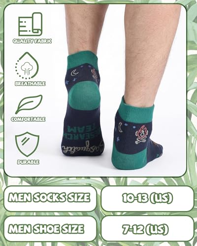 Image of Chicingyou 10 Pairs Funny Sasquatch Socks for Men Cool Novelty Outdoor Ankle Socks Birthday Halloween Christmas Gift for Sasquatch Lover