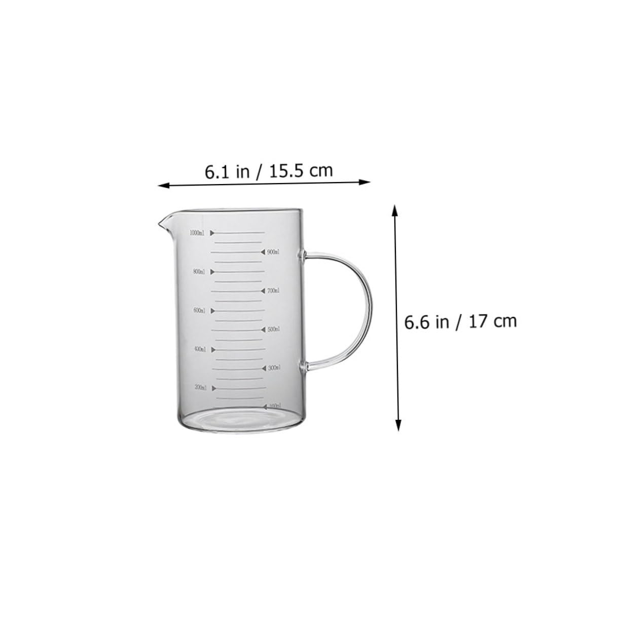 Zerodeko 3pièces Tasse à Mesurer Haut Borosilicate De Graduée Pour Cuisine Et Pâtisserie Pratique Et