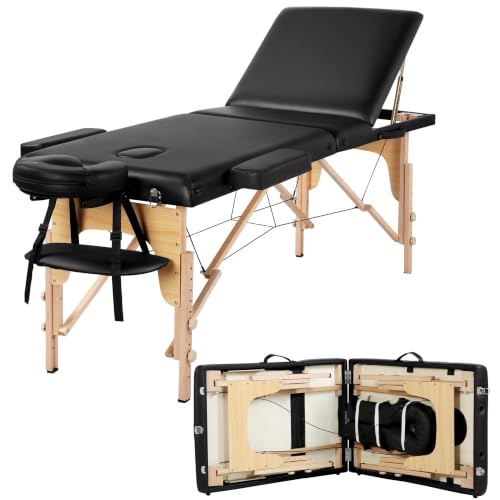 Yaheetech Massage Table Portable Folding Lash...